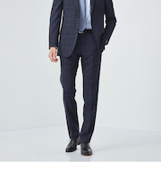 GLR CLOTH ウィンドウペイン スリム NP スーツパンツ -防シワ-