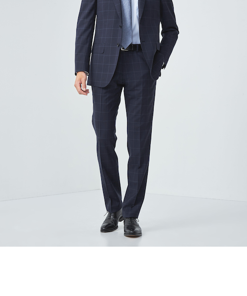 GLR CLOTH ウィンドウペイン スリム NP スーツパンツ -防シワ-