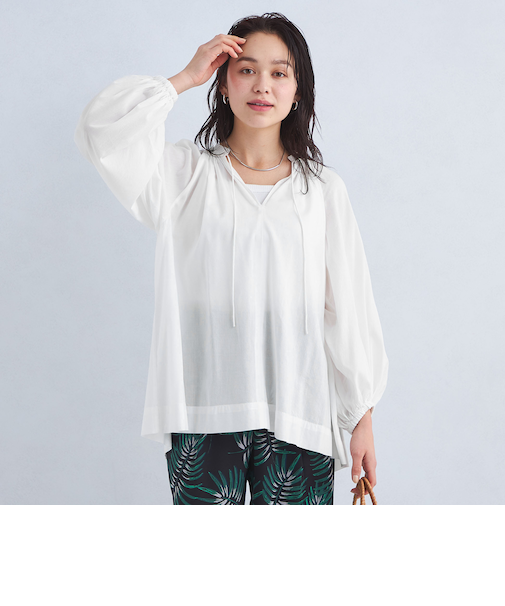［size SHORTあり］ボリュームスリーブ チュニック ブラウス