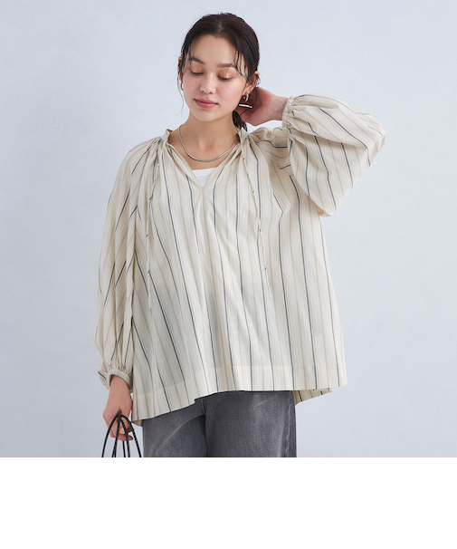 ［size SHORTあり］ボリュームスリーブ チュニック ブラウス