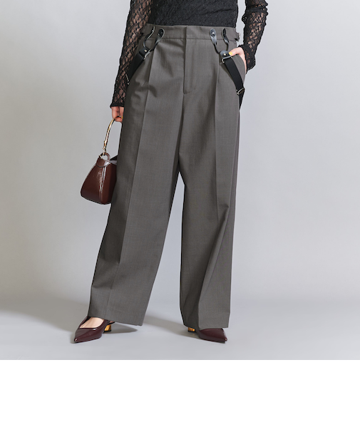 サスペンダー ストレートパンツ -2WAY-