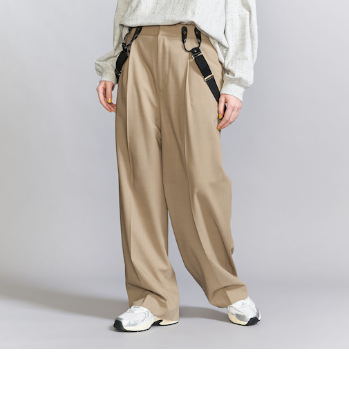 サスペンダー ストレートパンツ -2WAY-