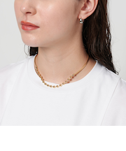 メタル パーツ×ボールチェーン チョーカー/ネックレス