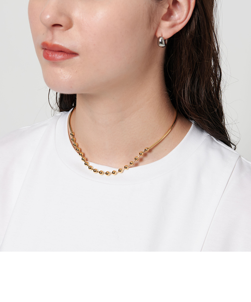 メタル パーツ×ボールチェーン チョーカー/ネックレス
