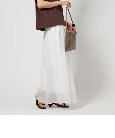 ナイロン シアーギャザースカート -ウォッシャブル-