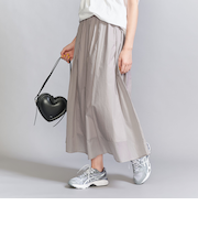 ナイロン シアーギャザースカート -ウォッシャブル-