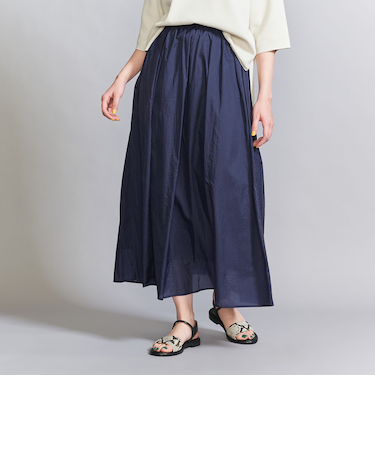 ナイロン シアーギャザースカート -ウォッシャブル-