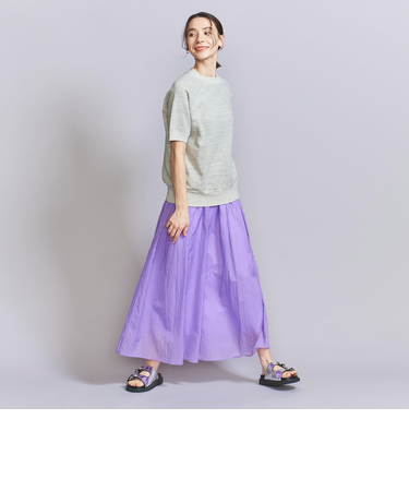 ナイロン シアーギャザースカート -ウォッシャブル-