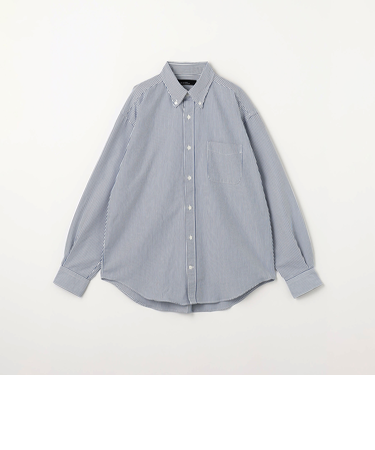 FINE BASIC オックスストレッチ ビッグ ボタンダウンシャツ -ストレッチ-