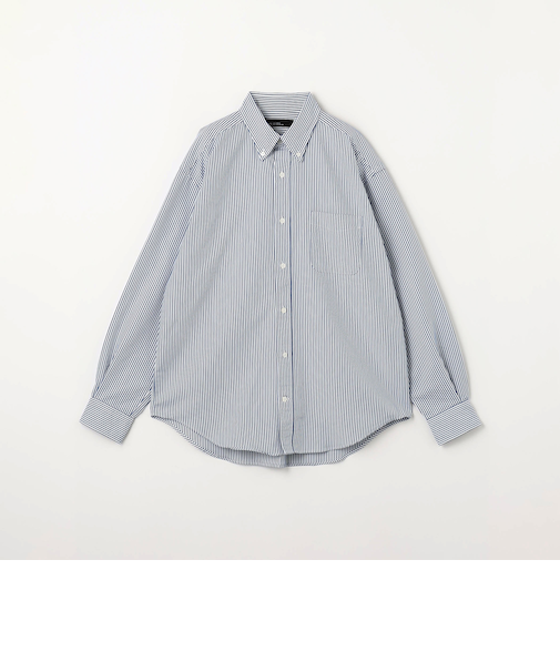 FINE BASIC オックスストレッチ ビッグ ボタンダウンシャツ -ストレッチ-