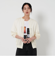 コットンプレーン クルーネック ニットカーディガン -ウォッシャブル-