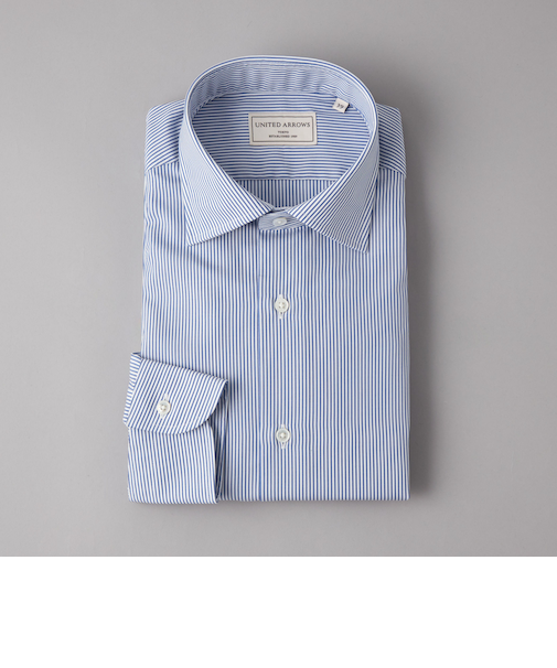 イージーケア AG キャンディストライプ セミワイドカラーシャツ -抗菌防臭-