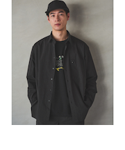 WONDER CLOTH ボックス シルエット 長袖 シャツ -ストレッチ・接触冷感・吸水速乾-