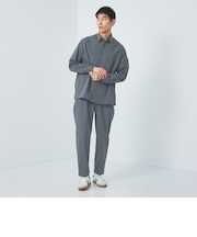 WONDER CLOTH ボックス シルエット 長袖 シャツ -ストレッチ・接触冷感・吸水速乾-