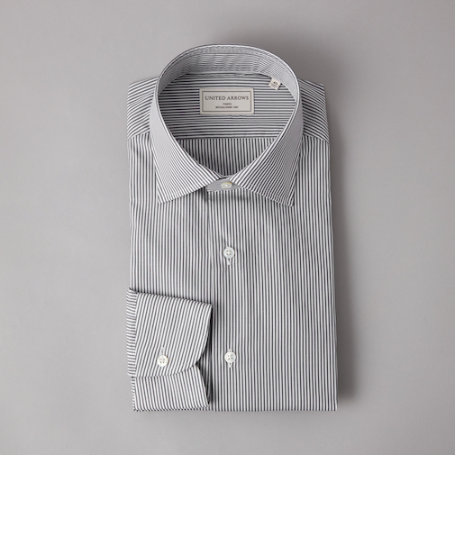 ALBINI/ロンドンストライプ セミワイドカラーシャツ