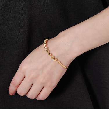 メタルパーツ×ボールチェーン ブレスレット