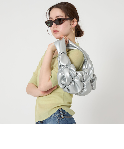 ギャザー ムーン ワンショルダーバッグ