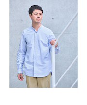 JUST fit バンドカラー オックスフォード シャツ