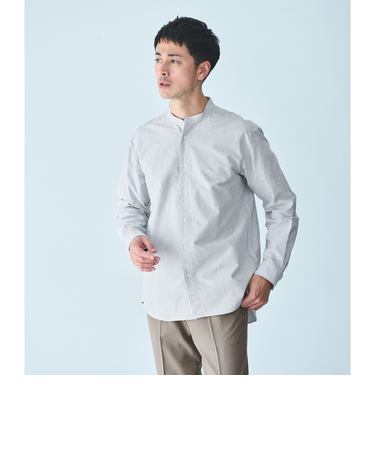 JUST fit バンドカラー オックスフォード シャツ