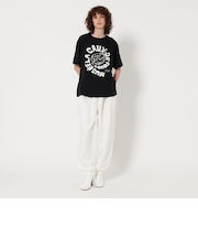 ＜6(ROKU)＞コットンウラケ ギャザーパンツ