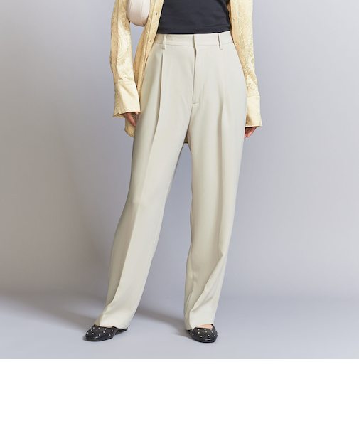 タックワイドストレート パンツ