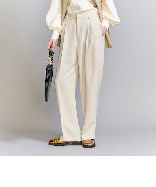 タックワイドストレート パンツ