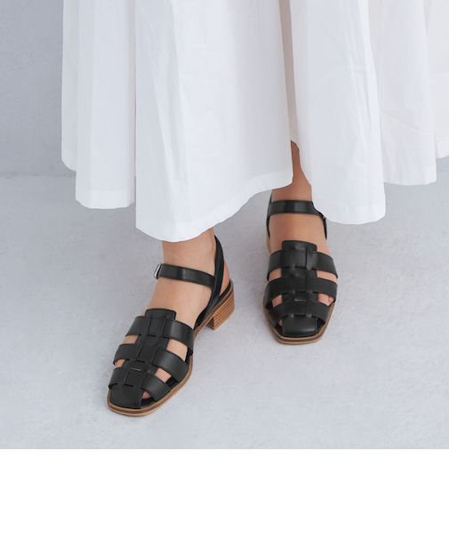 スクエア グルカサンダル(3cmヒール)
