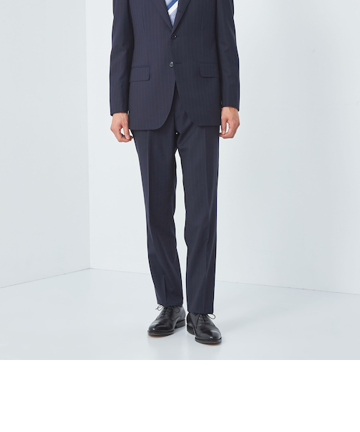 REDA チョークストライプ HX 1プリーツ スーツパンツ