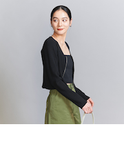 リブジップ Vネック カーディガン -ウォッシャブル-