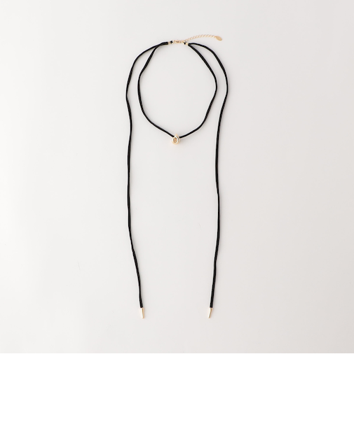 ベルベットコード×メタルモチーフ チョーカー