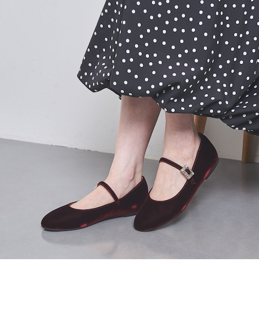 ベルベット ビジュー メリージェーン