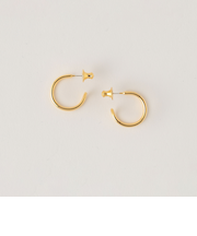 ＜LAPUIS＞ダブル フープ ピアス
