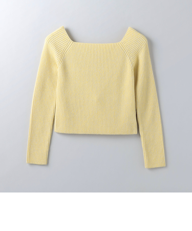 <6(ROKU)>ウールコットン オフショルダー ニット