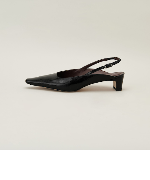 スクエアバックベルト パンプス40↓↑