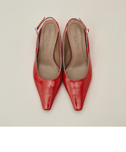 スクエアバックベルト パンプス40↓↑