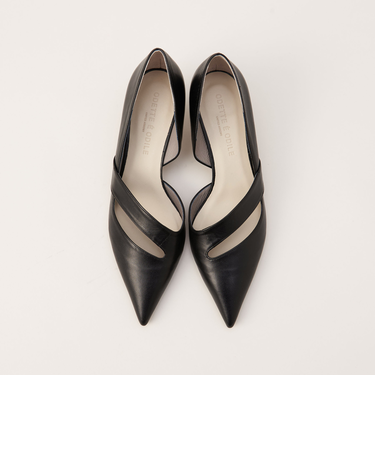 アシンメトリーベルト パンプス45↑