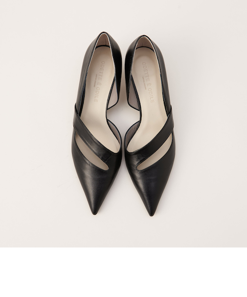 アシンメトリーベルト パンプス45↑