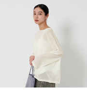 シアー ルーズ ニット -ウォッシャブル-