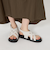 レザーライクメッシュ クロスサンダル