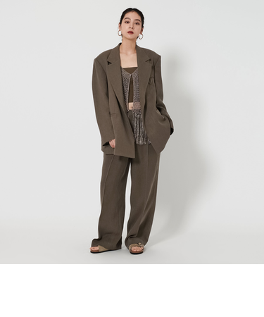 麻 オーバーサイズ ジャケット