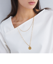 3WAY ロングチェーン コインネックレス