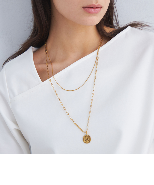 3WAY ロングチェーン コインネックレス