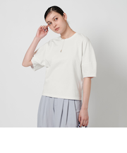 コットン カーブスリーブ 5分袖カットソー 2