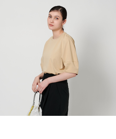 コットン カーブスリーブ 5分袖カットソー 2