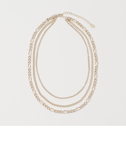 メタル ミックスチェーン 3連ネックレス