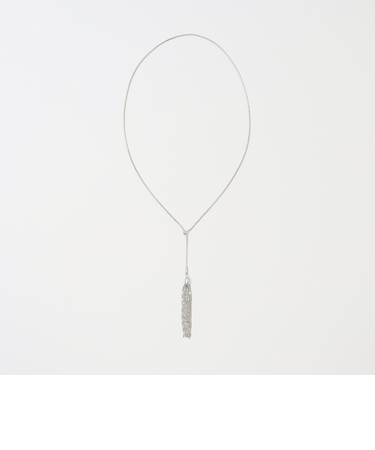 タッセル スネークチェーン スライダーネックレス