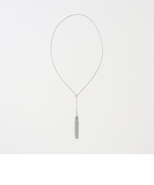 タッセル スネークチェーン スライダーネックレス