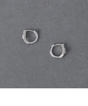 ミニ パヴェ フープピアス