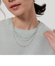 メタルドットチェーン 3連ネックレス