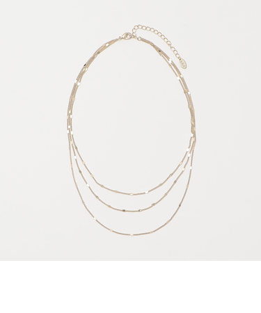 メタルドットチェーン 3連ネックレス